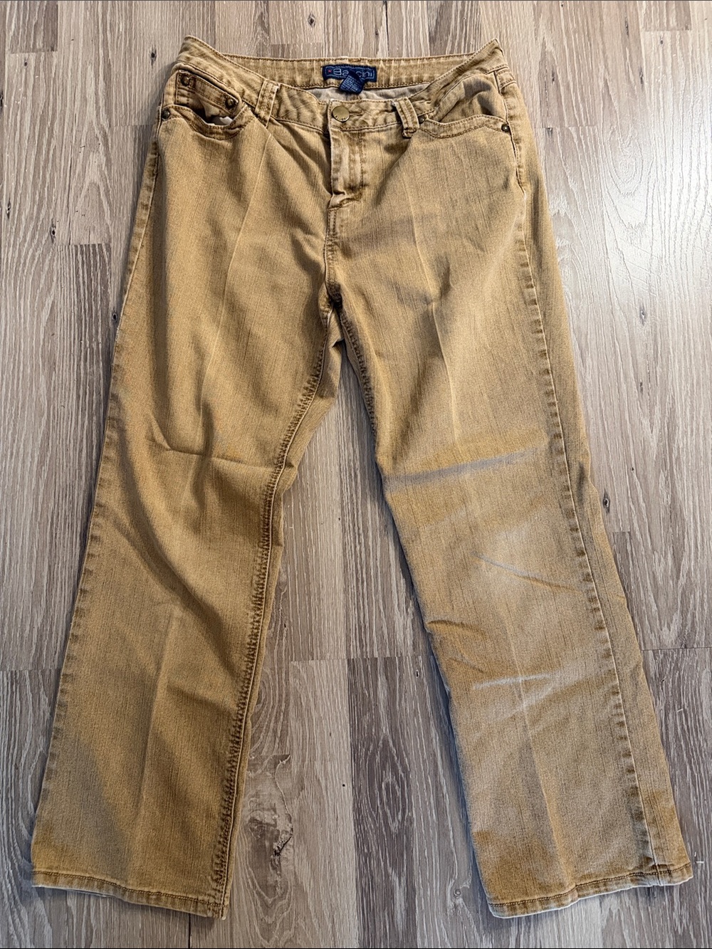 Baccini Golden Tan Straight-Leg Jeans Size 12P